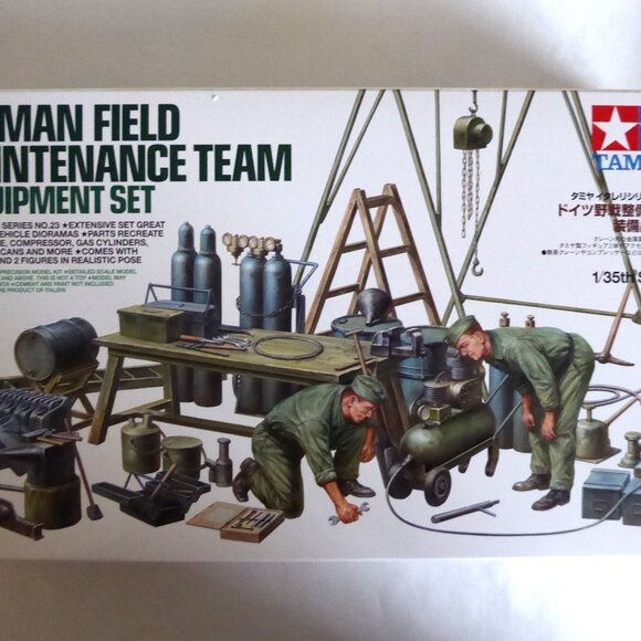 TAMIYA JAPAN WWII GERMAN 20mm FLAKVIERLING & MOTORCYCLE MODEL & FIGURE SET LOT - Picture 4 of 12